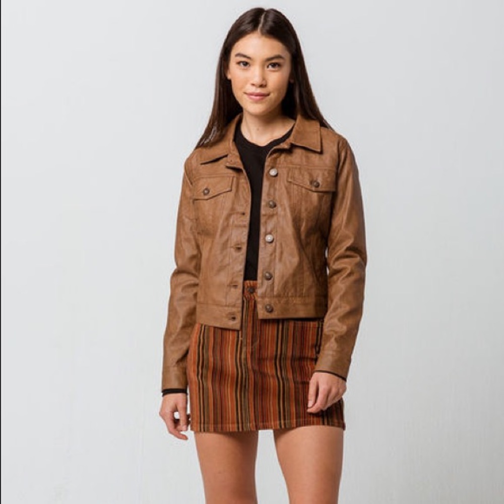 NWT Sky & Sparrow Classic Faux Leather Jacket - Picture 1 of 5